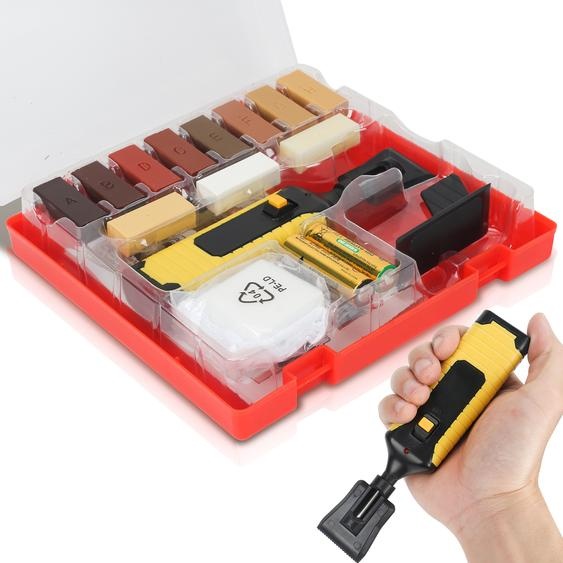 TolleTour Kit de réparation du bois pour stratifié et parquet avec 11 barres de cire dure Kit de réparation du carrelage Autre outillage à main