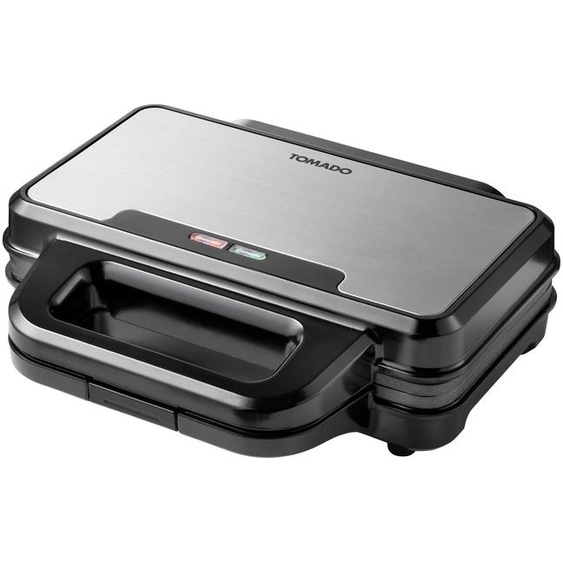 Tomado Tomado TGP2001S - XXL - Gril à panini - Gril - Appareil à sandwich - Antiadhésif - 900 Watt - noir/inox