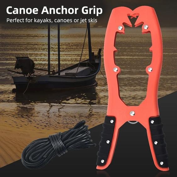 TOMSHOO Poignée dinjecteur de canoë kayak en acier inoxydable, brosse pince avec dents pour la pêche en bateau