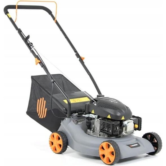 Tondeuse à essence 1,3 kW, 3 vitesses, largeur de coupe 41 cm, noir orange, compacte & légère, panier de 40 L