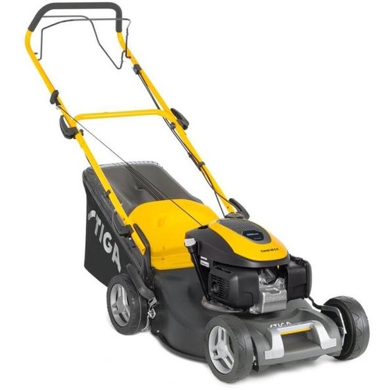 Tondeuse à essence STIGA Combi 48 SH | Moteur HONDA puissant | Bac de ramassage et fonction mulching | Transmission par roues | Largeur de coupe de 46 cm
