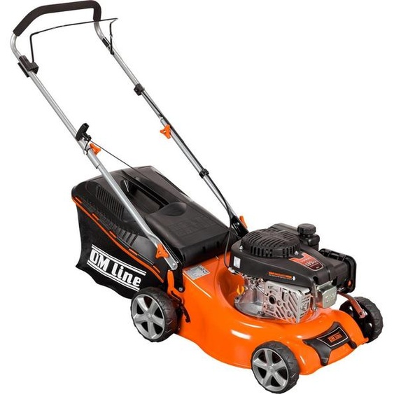 Tondeuse à gazon à essence Oleo-Mac Emak GVH42PK 139cc pour jardins, moteur puissant, coupe précise et design ergonomique.