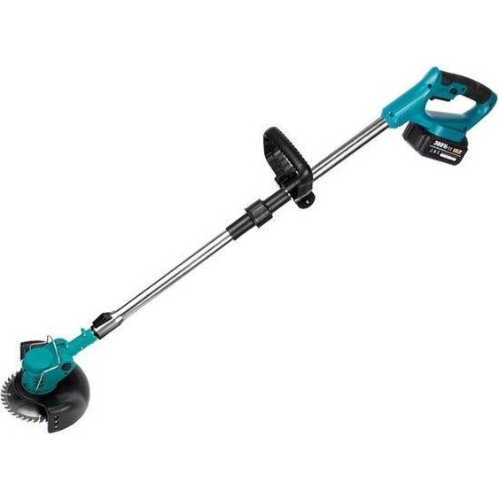 Tondeuse à gazon électrique - 1500 W - Pliable - Sans fil - 2 batteries 18 V - Bleu clair