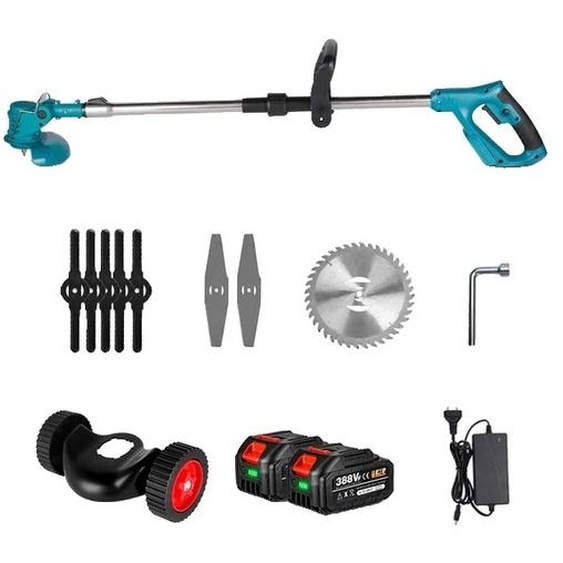 Tondeuse à gazon électrique avec fonction pliante, sans fil, longueur réglable