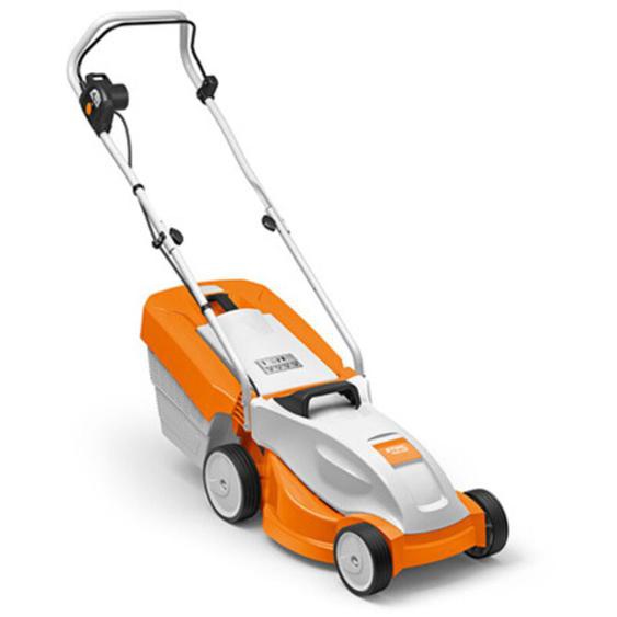Tondeuse à gazon électrique Stihl rme 235 largeur de coupe 33 cm bac de ramassage 30 l