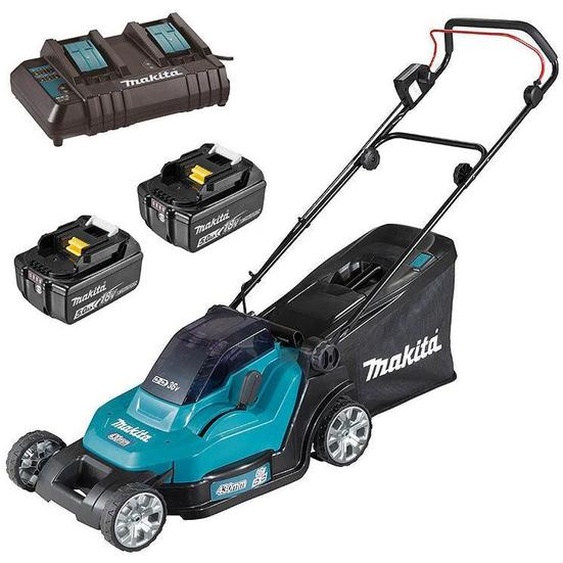 Tondeuse à gazon MAKITA DLM432CT2 (36V) 43 cm (2 x 5,0 Ah)