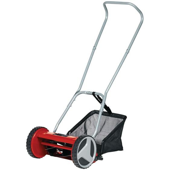 Tondeuse à gazon manuelle gc-hm 300 (jusquà 150 m², cylindre de coupe, 5 lames en acier, réglage de la hauteur de coupe sur 4 niveaux de 13 à 37 mm,