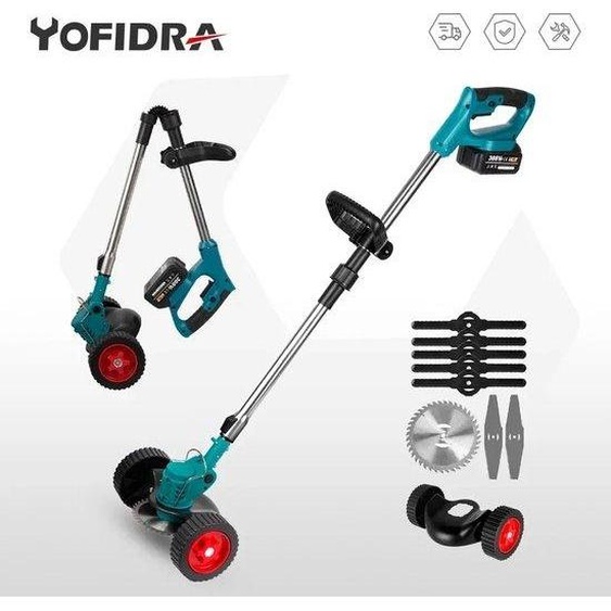 Tondeuse à gazon sans fil 3 en 1 : coupe, taille et sciage, 18 V