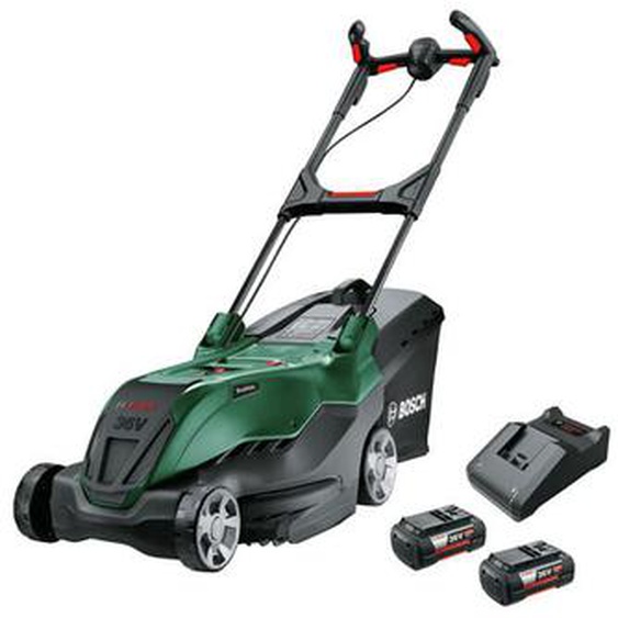Tondeuse à gazon sans fil AdvancedRotak 36V-40-650 Bosch, 2x batterie 36V 4,0Ah et chargeur