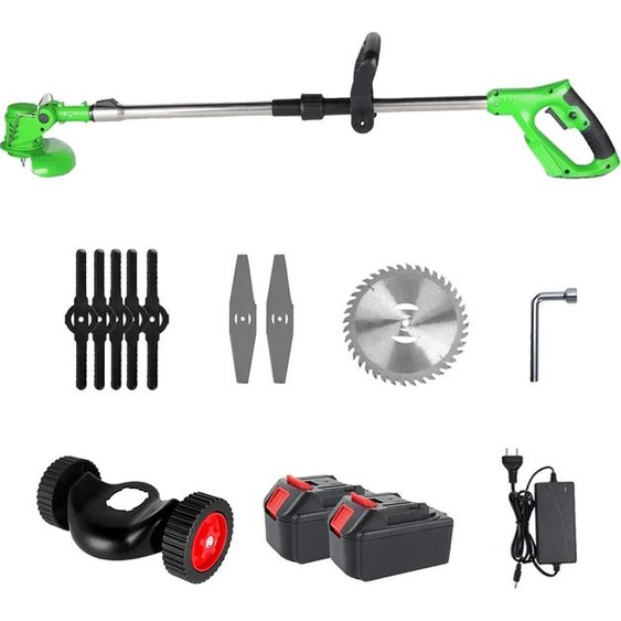 Tondeuse à gazon sans fil, design léger, options de lames polyvalentes, batterie verte 2