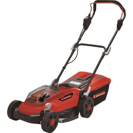 Tondeuse à gazon sans fil, largeur de coupe de 33 cm, couleur rouge