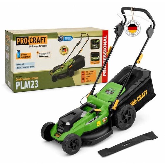 Tondeuse à gazon sans fil Procraft PLM23bb 40 V (2×20 V) 430 mm Brushless Solo – sans batterie, sans chargeur