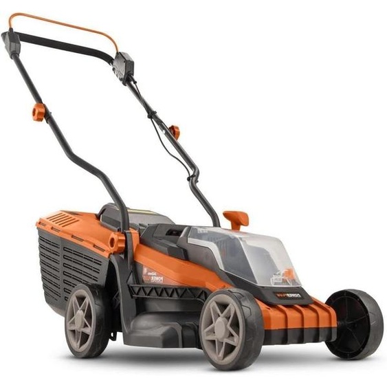 Tondeuse à gazon sans fil - Tondeuse à gazon robotisée - Entretien des pelouses - Moteur sans balais - Largeur de coupe de 340 mm - Orange