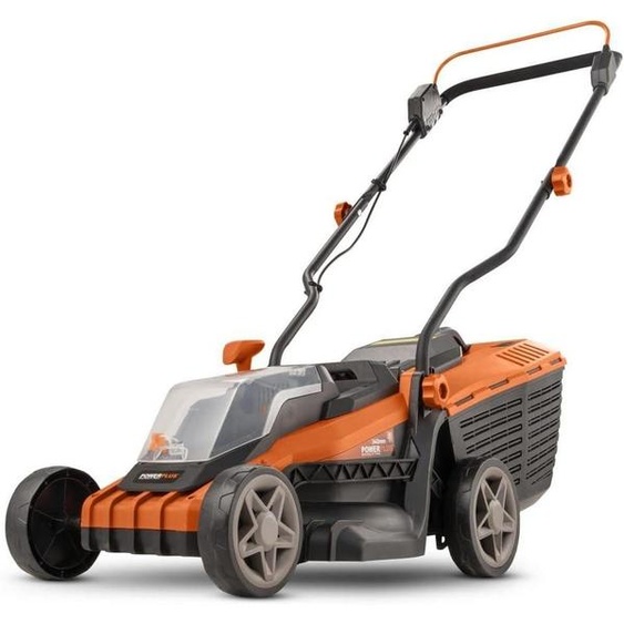 Tondeuse à gazon sans fil - Tondeuse à gazon robotisée - Entretien des pelouses - Moteur sans balais - Largeur de coupe de 340 mm - Orange