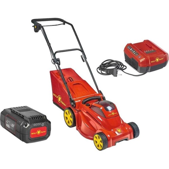 Tondeuse à gazon sans fil WOLF-Garten LYCOS 40/340 MH (rouge, batterie Li-ion 2.5Ah)