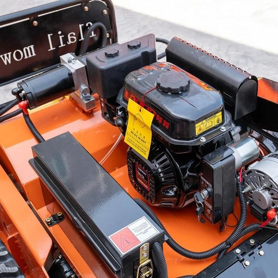 Tondeuse à moteur essence àélectrique - Tondeuse professionnelle pour pelouses et buissons - Moteur 4 temps de 212 cc - Largeur de coupe de 55 cm - Vitesse de déplacement de 0 à 6 km/h - Démarrage électrique