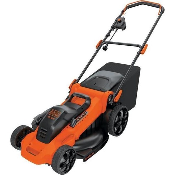 Tondeuse électrique filaire - BLACK+DECKER - LM2000-QS - 2000W - 48cm de coupe - Mulching, éjection latérale ou bac 50L