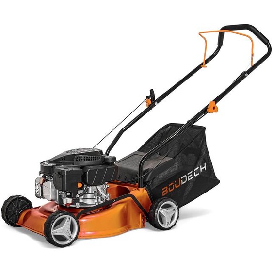 Tondeuse poussée avec moteur à essence 132cc 1,9HP OHV 4 temps largeur de coupe 400mm