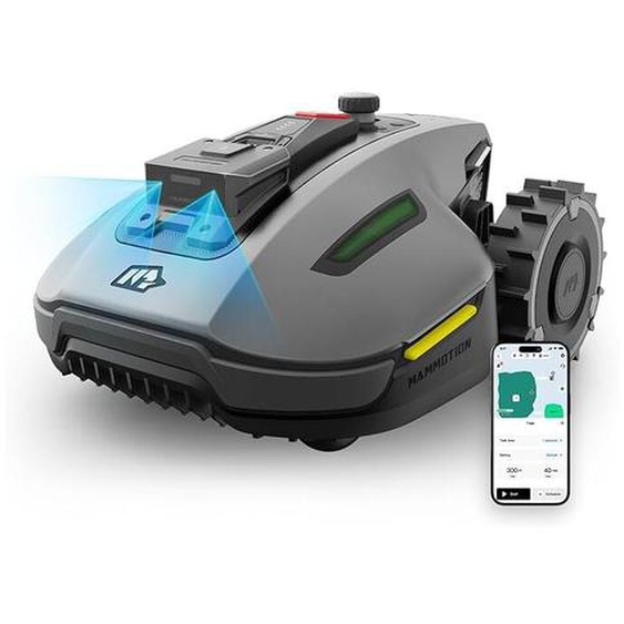Yuka Mini 800, Tondeuse Robot, NetRTK+Vision, Aucune Antenne rtk Requise, Recommandé 800 m², Max. 1200 m², Pente à 50%, Cartographie Automatique,