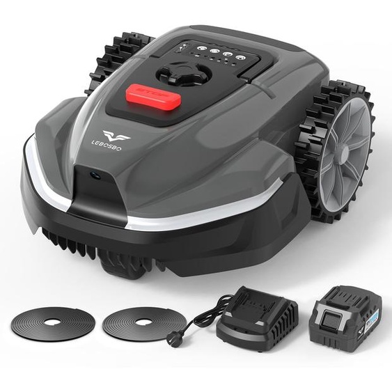 Tondeuse robot sans fil - Batterie 4 Ah - Largeur de coupe 16 cm - Gris anthracite