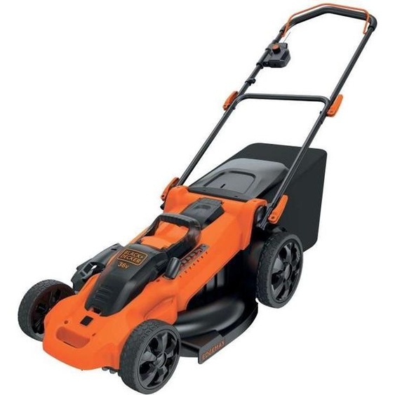 Tondeuse à Gazon sans Fil BLACK+DECKER CLMA4820L2-QW, 36V, 48cm, Mulching, Éjection Latérale, Bac 50L, 2 Batteries 2Ah
