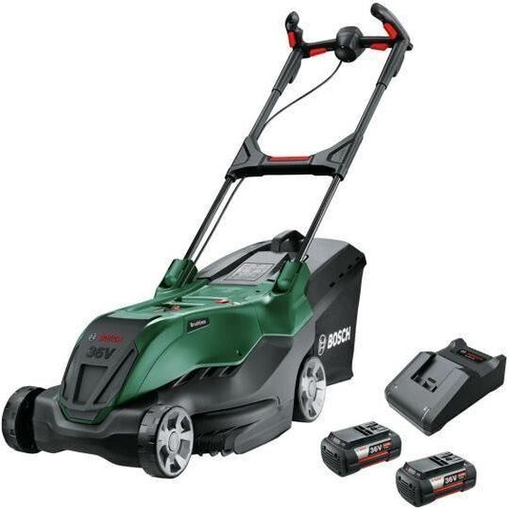 Tondeuse à Gazon sans Fil 36V, 44 cm, Moteur sans Charbon, Sac Collecteur avec Indicateur, Compatible Bosch 36V