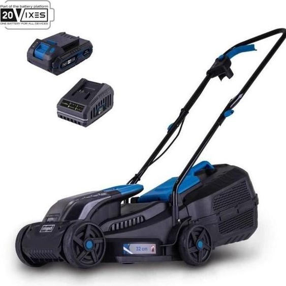 Tondeuse à Gazon sans Fil SCHEPPACH BC-MP320-X SET L, Batterie 4Ah, Chargeur 2.4Ah, Largeur de Coupe 32 cm