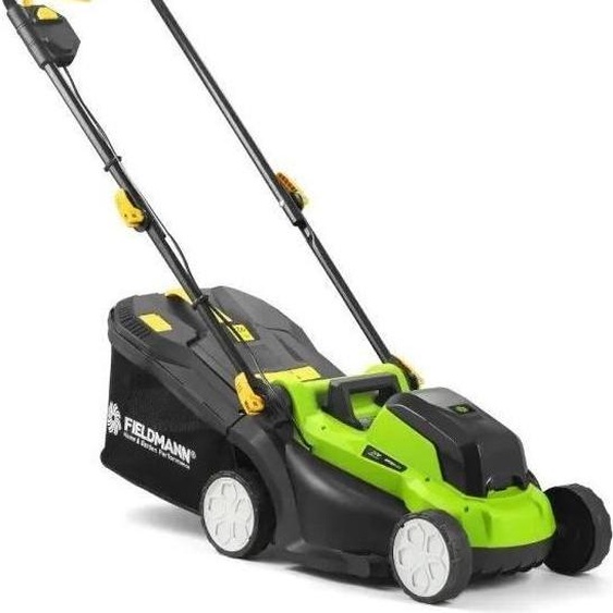 Tondeuse à Gazon sans Fil Fieldmann 20V, Coupe 33 cm, Hauteur Max 65 mm, Batterie Non Incluse