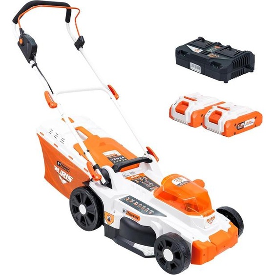 Tondeuse sans fil – Tondeuse électrique à batterie avec système 3-en-1 et hauteur de coupe réglable