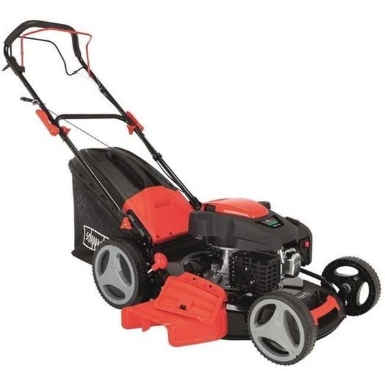 Tondeuse Thermique Autotractée Scheppach MS225-53BR, 53 cm, 224 CC, 4 en 1, Mulching, Jusquà 1800m²