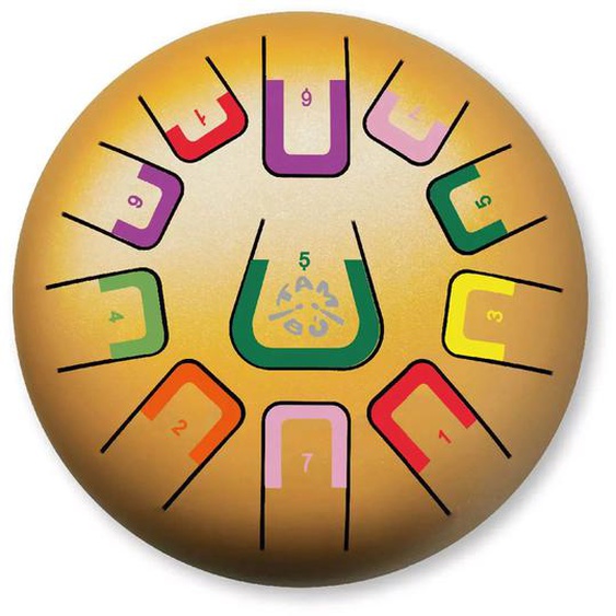 Tongue Drum 11 Notes Jaune