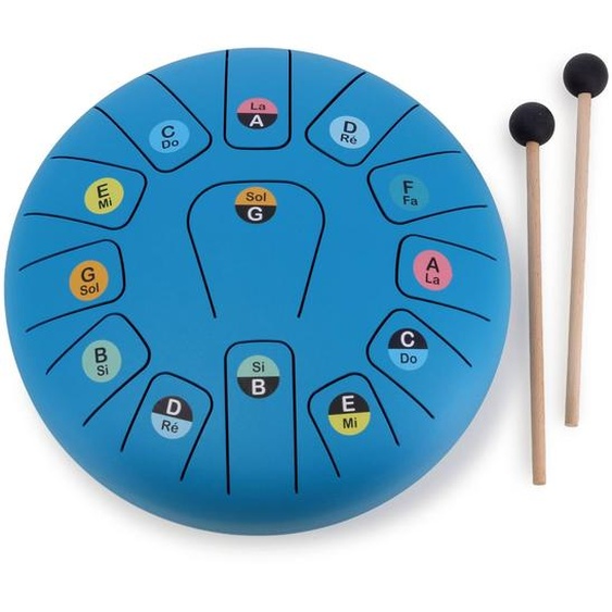 Tongue Drum En Métal 13 Notes Bleu
