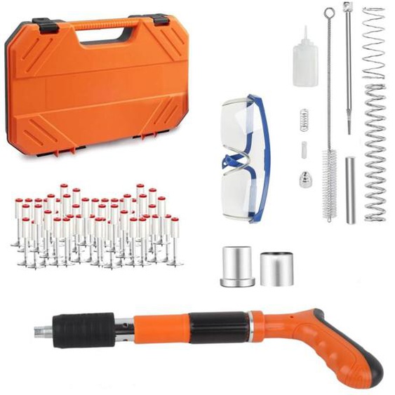 Tonysa - Cloueuse Pneumatique, Cloueur Beton, Pistolet a Clou Beton, Cloueur Pneumatique, Mini Pistolet à Clous avec 100 Clous, Portable Nail Gun