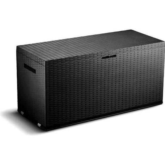 TOOD Malle / coffre de rangement en résine - 350 L - 120 x 52 x 60 cm - Gris anthracite