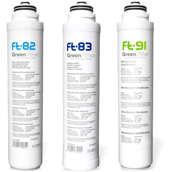 Toodo - Lot De 3 Cartouches Filtrantes Pour Filtre Sous évier Trio Uf Ft82 - Ft83 Et Ft91