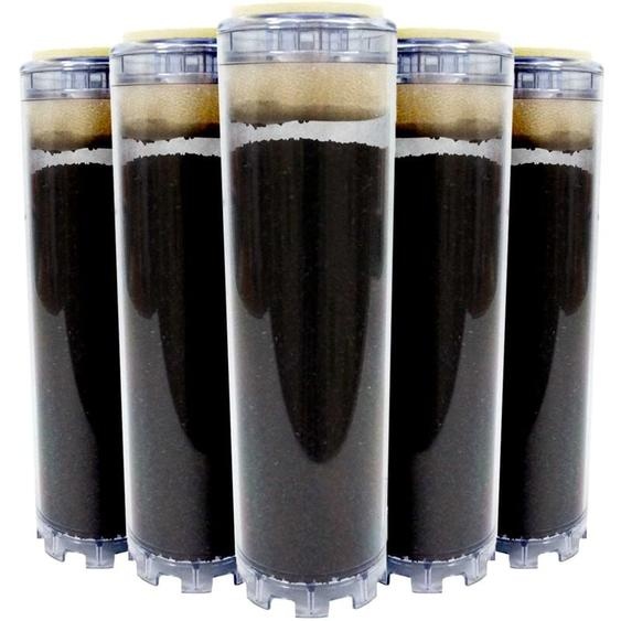 Toodo - Lot de 5 Cartouches au Charbon Actif 9 pouces 3/4 - Elimination du Chlore / Mauvais Goût et Odeurs pour lEau de Boisson