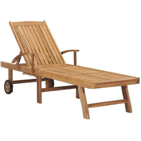 Top Bains de soleil dextérieur JILI - Chaise longue Bois de teck solide2045 Kg