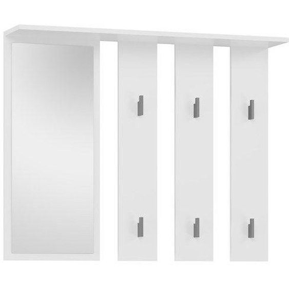 TOP E SHOP Cintre + miroir PARMA 100x15x.81.5 cm, Blanc - PARMA WIE BI
