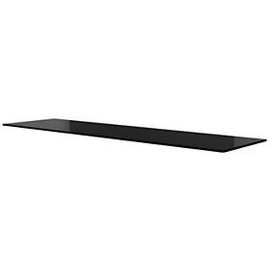 Top en verre trempé pour meuble crédence Fusion - L.160 cm - Noir