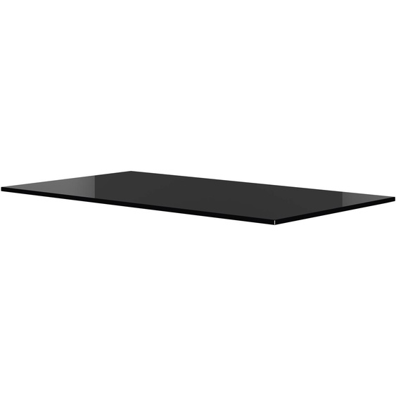 Top en verre trempé pour meuble de rangement Fusion - L.81 cm - Noir