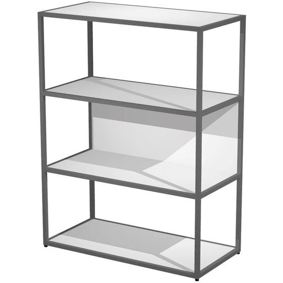 Top sur-meuble Presto H.119 cm Blanc - structure métal Anthracite