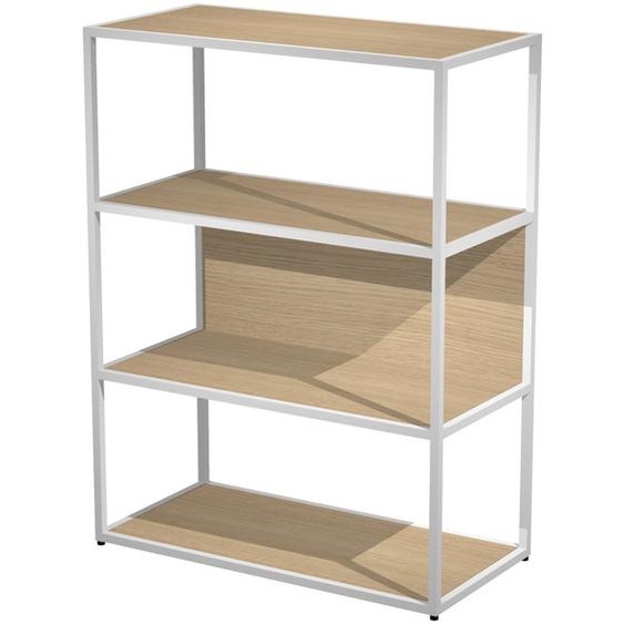 Top sur-meuble Presto H.119 cm Chêne - Structure métal Blanc