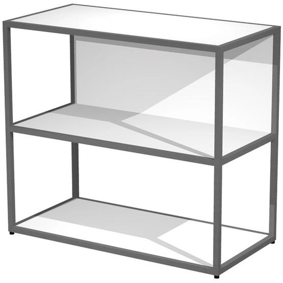 Top sur-meuble Presto H.80 cm Blanc - structure métal Anthracite