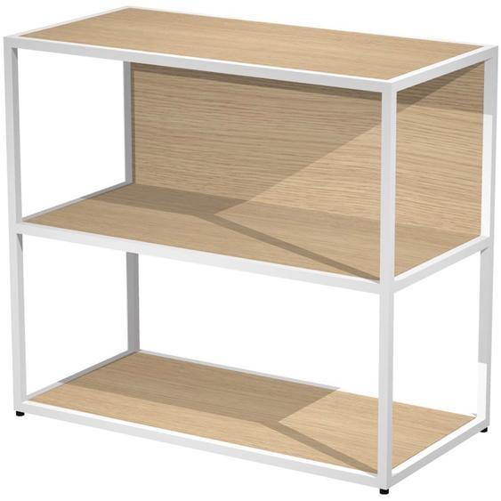 Top sur-meuble Presto H.80 cm Chêne - Structure métal Blanc