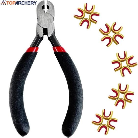 toparchery Ensemble de points dencoche en laiton pour arc classique, accessoires de tir à larc, kit doutils, 20 pièces