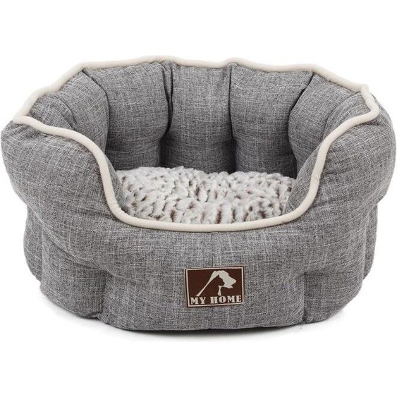 Topmast Panier pour chien Panier pour chat Tissu souple Gris - 45 x 40 x 21 cm