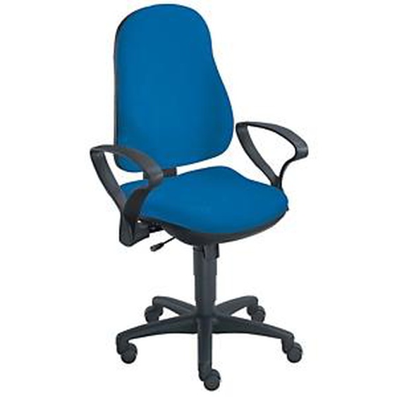 Topstar Siège de bureau Noa en tissu sans accoudoir - Bleu