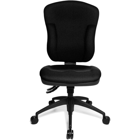 Topstar Siège de bureau Sacha Tissu polyester Noir Hauteur réglable - Dossier Roulettes