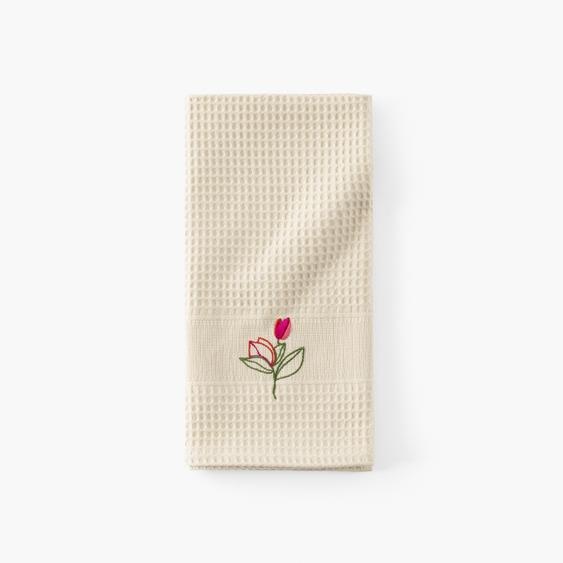 Torchon coton nid dabeille Nectar beige