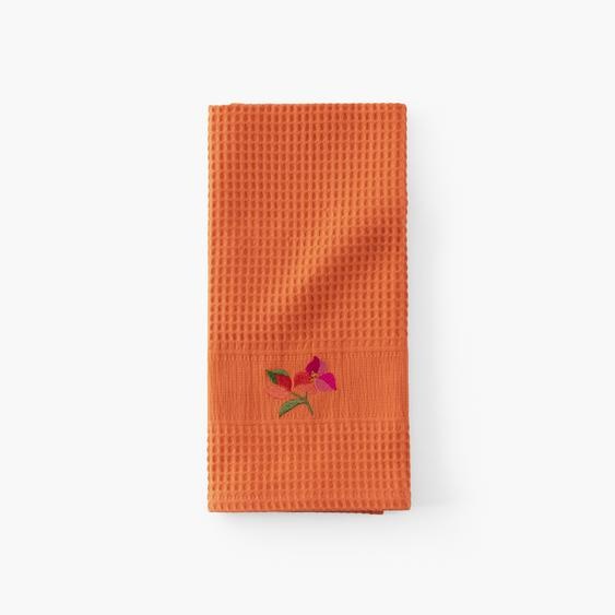 Torchon coton nid dabeille Nectar orange